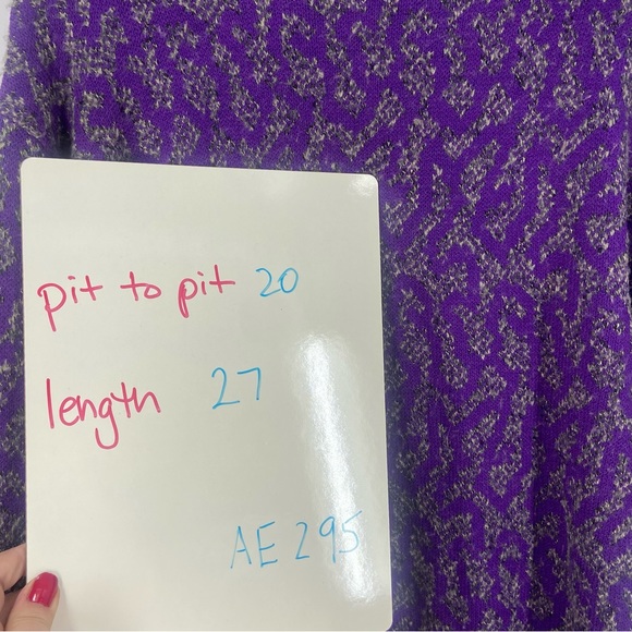 VTG Skene St. John Purple Green Pullover Sweater Zip Womens P Medium - Picture 6 of 6